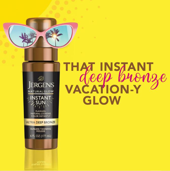 Jergens Natural Glow Instant Sun Sunless Tanning Mousse, Body Self Tanner, Ultra Deep Bronze, 6 oz - Image 2