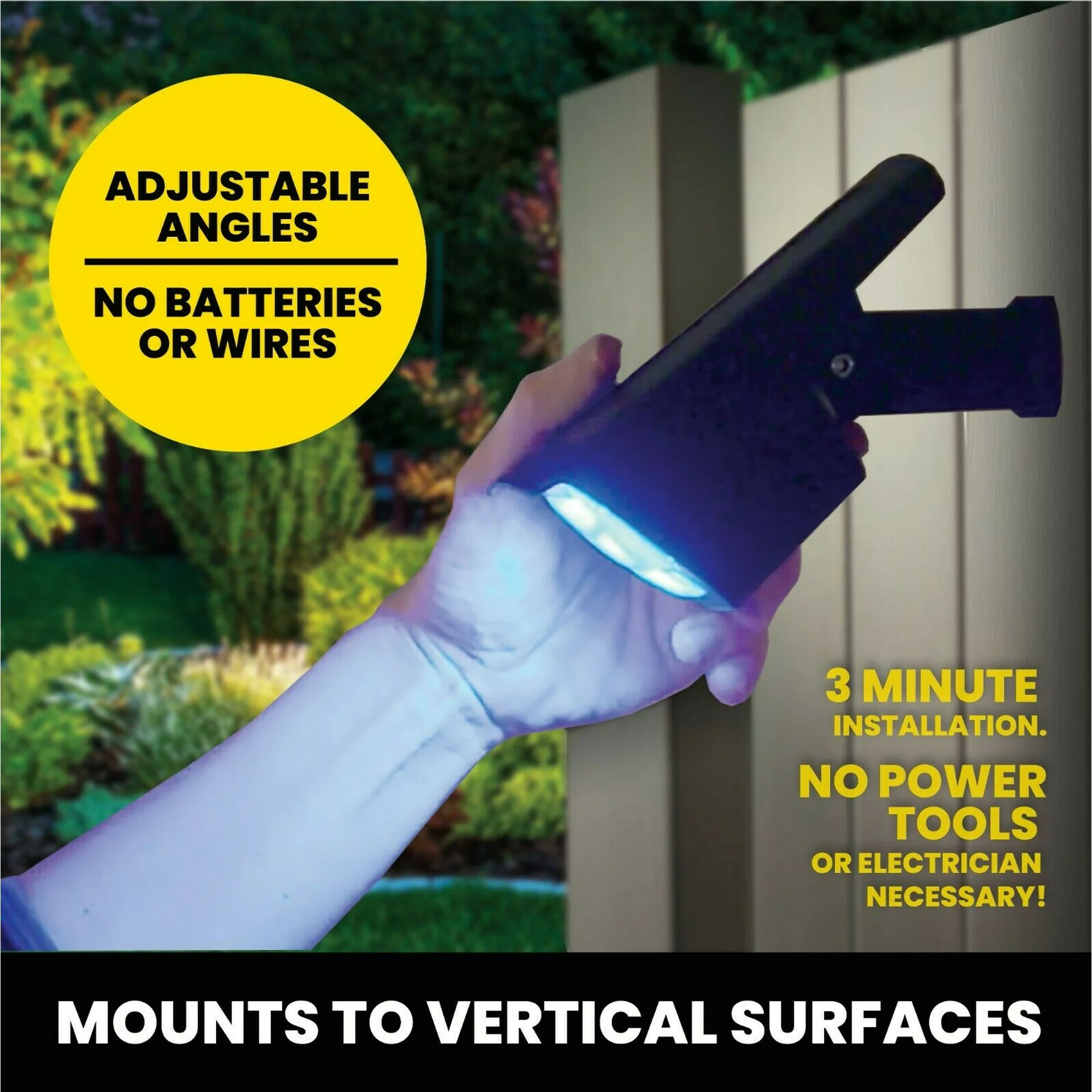 Bell and Howell Solar Lights Outdoor Solar Powered Garden Lights LED Motion Sensor Waterproof Outside Spotlights Patio 2 Pack - Image 5