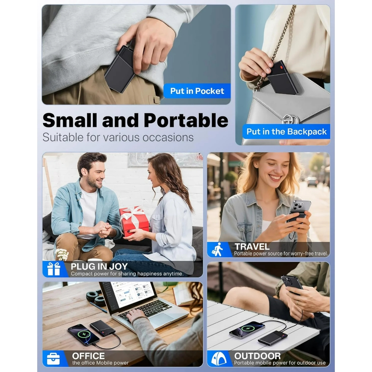 Portable Charger Power Bank, 10000mAh 22.5W PD Fast Charging - Image 5