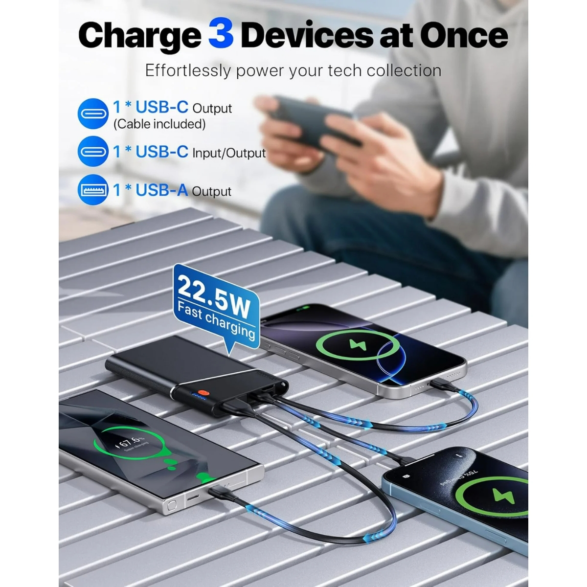 Portable Charger Power Bank, 10000mAh 22.5W PD Fast Charging - Image 6