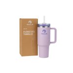 Medelim 40 Oz Insulated Stainless Steel Tumbler, Leak-Proof Lid, Light Purple