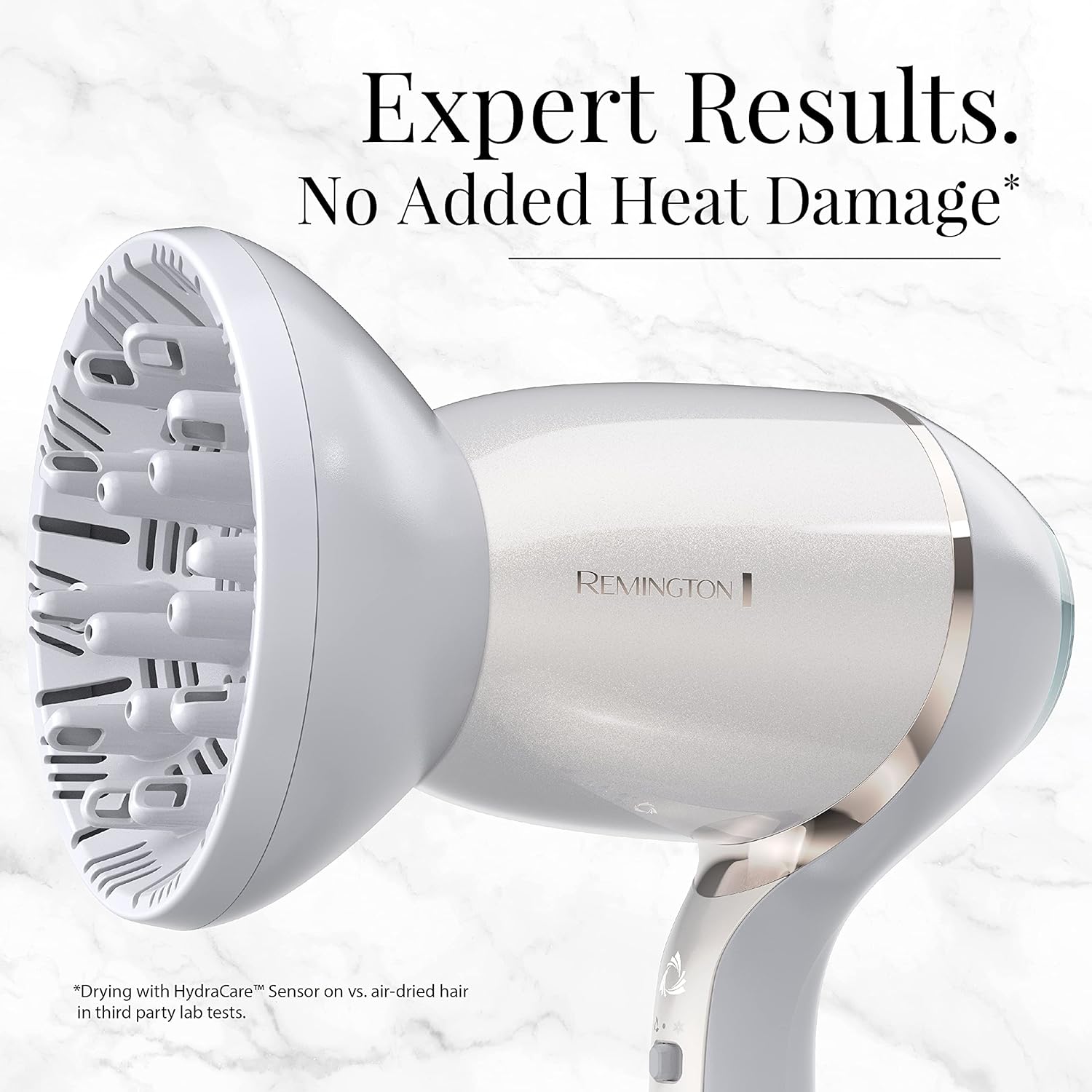 Remington PROLUXE HydraCare Hair Dryer with Diffuser, Pearl White/Gray, 1875 Watts - Image 3